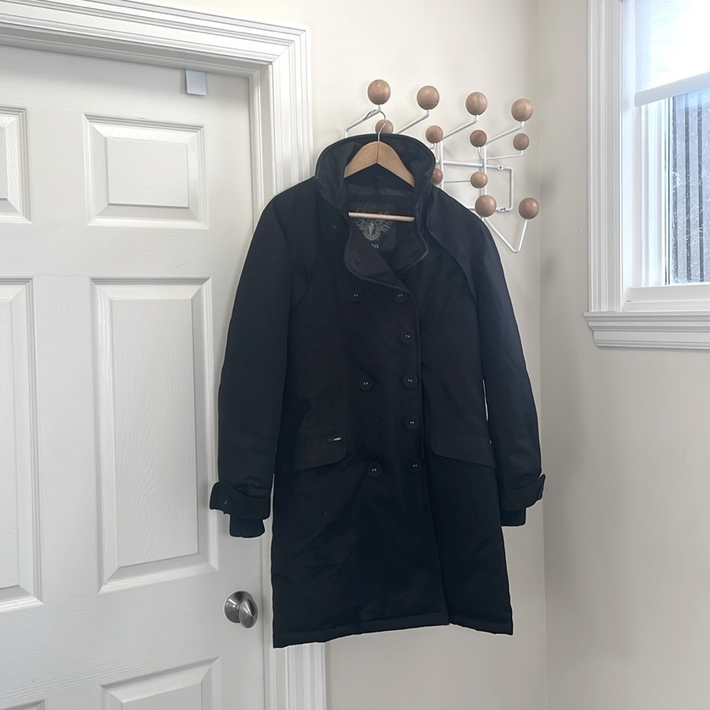 Nobis - Winter Peacoat Long Coat - Black - Small